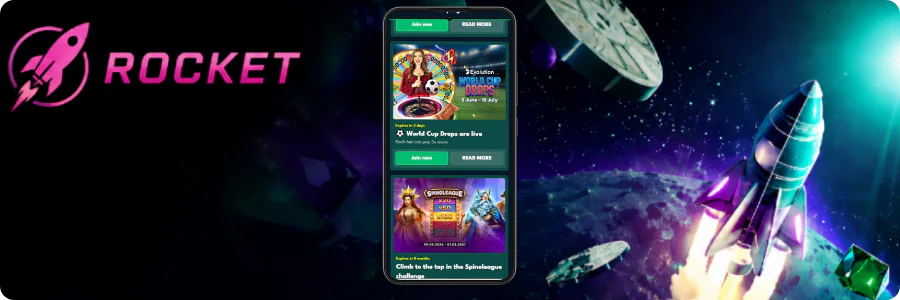 Bonus offers Rocket Riches