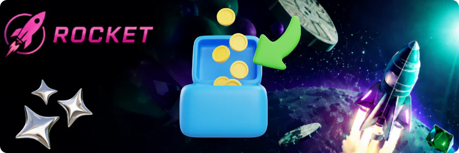 Depositing funds Rocket Riches