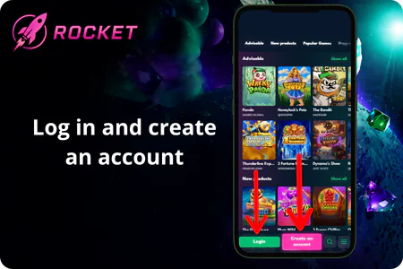 Log in and create an account Rocket Riches